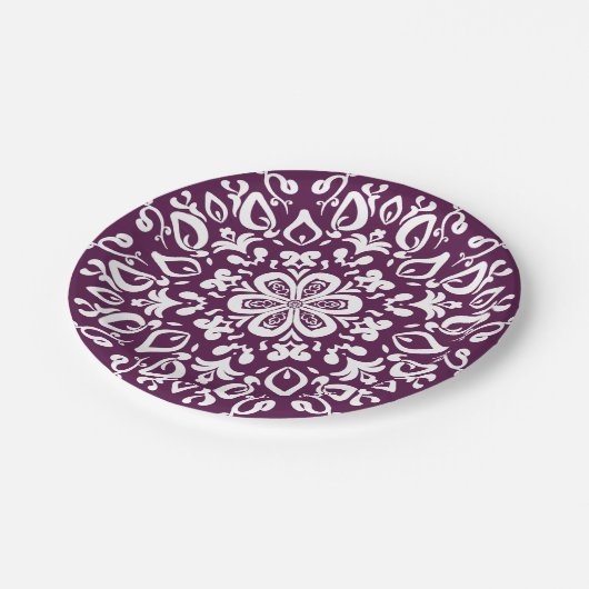 BlackBerry Mandala Pappteller (Schrägansicht)