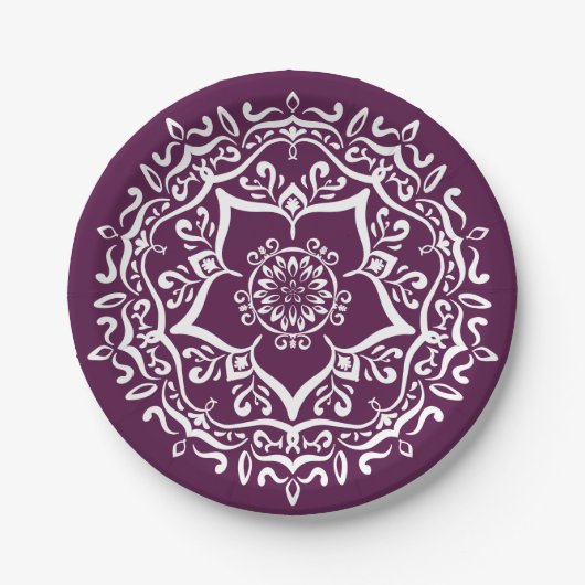 BlackBerry Mandala Pappteller (Vorderseite)