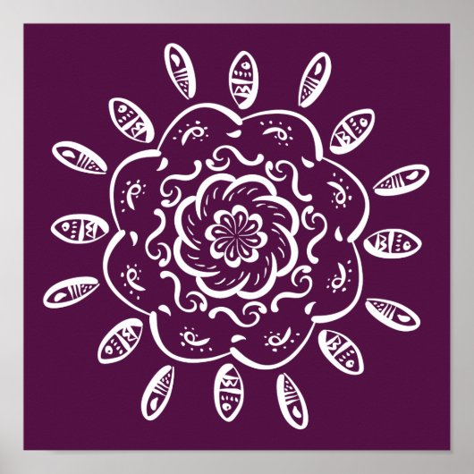 BlackBerry Mandala Poster (Vorne)