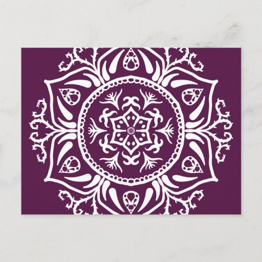 BlackBerry Mandala Postkarte (Vorderseite)