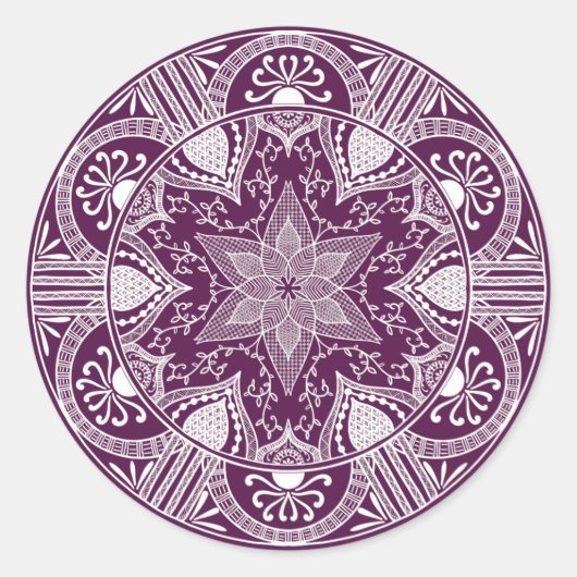 BlackBerry Mandala Runder Aufkleber (Vorderseite)