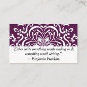 BlackBerry Mandala Visitenkarte (Rückseite)