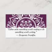 BlackBerry Mandala Visitenkarte (Rückseite)