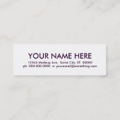 BlackBerry. Mini Visitenkarte (Rückseite)