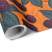 BlackBerry mit der Hand gezeichnet Muster Geschenkpapier (Rolleneckpunkt)