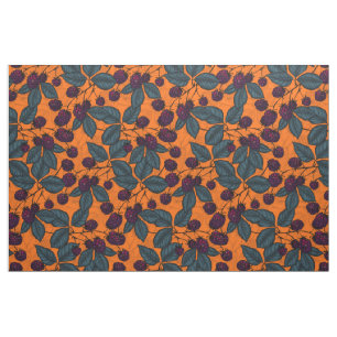 BlackBerry mit der Hand gezeichnet Muster Stoff