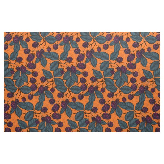 BlackBerry mit der Hand gezeichnet Muster Stoff (Fat Quarter (45,7 x 55,9 cm))