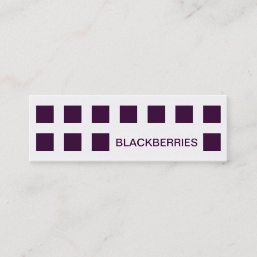 BLACKBERRY (Mod-Quadrate) Mini Visitenkarte (Vorderseite)