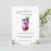 BlackBerry Mojito Signature Cocktail trinken Zeich (Stehend Vorderseite)