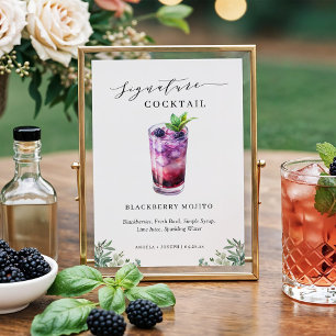 BlackBerry Mojito Signature Cocktail trinken Zeich
