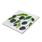 BlackBerry Obst Aquarell Keramik Tile Klein Fliese (Seite)