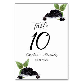 BlackBerry Obst Sommer Rustikale Hochzeit Tischnummer