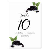 BlackBerry Obst Sommer Rustikale Hochzeit Tischnummer (Rückseite)