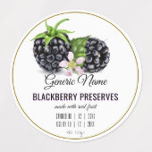 BlackBerry Obstkonserven Etiketten (Design 2)