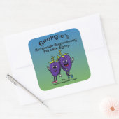 BlackBerry oder Boysenberry Pals Funny Cartoon Quadratischer Aufkleber (Umschlag)