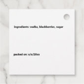 BlackBerry Pals Funny Cartoon Jam Pie and more Geschenkanhänger (Rückseite)