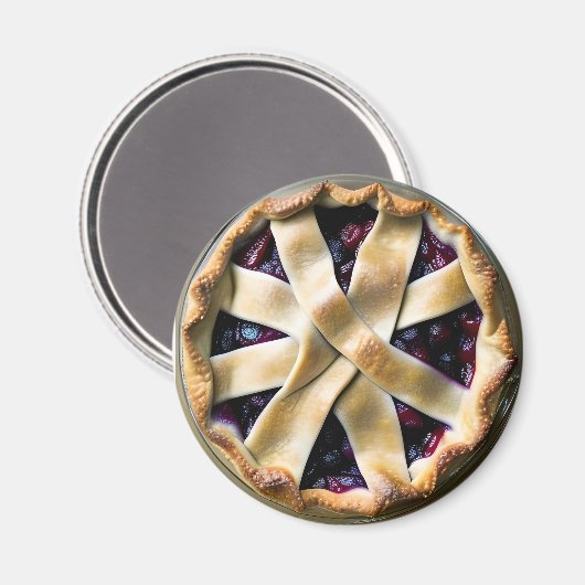 BlackBerry Pie mit Crust Magnet (Vorderseite/Rückseite)