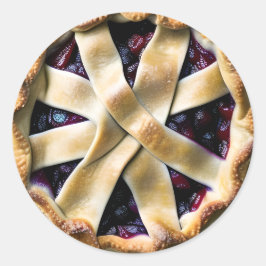 BlackBerry Pie mit Crust Runder Aufkleber