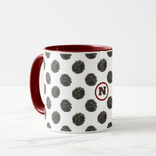 Blackberry. Polka dots. Obstmuster. Mug Tasse