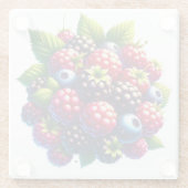 BlackBerry, RASPBERRIEN UND SCHULE Glasuntersetzer (Rückseite)