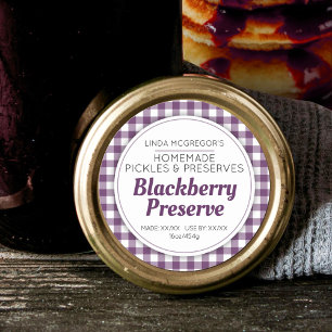 BlackBerry Reservieren Sie dunkles, lila Marmelade Runder Aufkleber