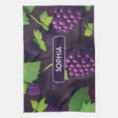 BlackBerry Retro Farbiges Personalisiertes Muster Geschirrtuch (Vertikal)