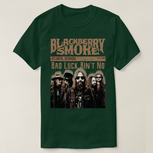 BlackBerry Smoke Brown Vintage Poster T-Shirt (Design vorne)
