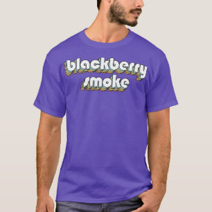 BlackBerry Smoke Retro Rainbow Typografie verblass T-Shirt