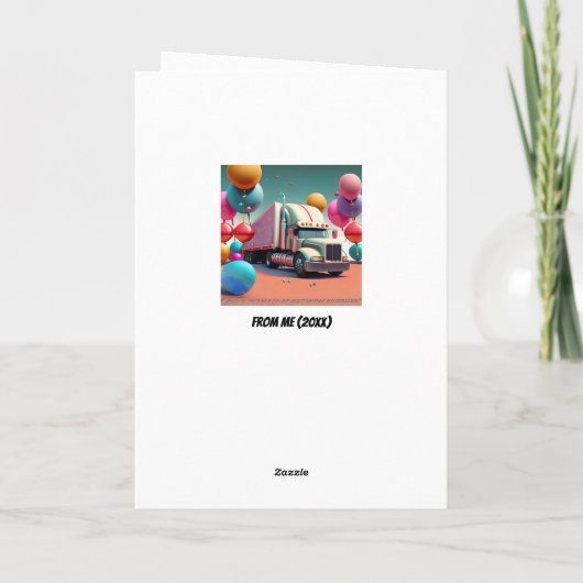 BlackBerry Spill Truck Fahrer Funny Birthday Karte (Rückseite)