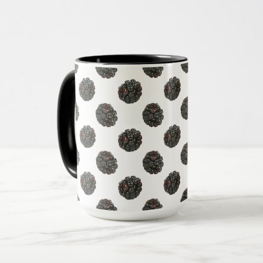 BlackBerry. Tupfen. Fruchtmuster Tasse (Vorderseite Links)