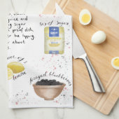 BlackBerry und Apple zerbröckeln illustriertes Geschirrtuch (Viertel Falte)