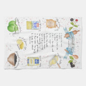 BlackBerry und Apple zerbröckeln illustriertes Geschirrtuch (Horizontal)