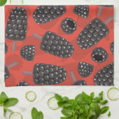 BlackBerry- und BlackBerry-Eissmuster Geschirrtuch (Gefaltet)