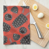 BlackBerry- und BlackBerry-Eissmuster Geschirrtuch (Viertel Falte)