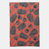 BlackBerry- und BlackBerry-Eissmuster Geschirrtuch (Vertikal)