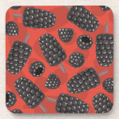 BlackBerry- und BlackBerry-Eissmuster Getränkeuntersetzer (Vorderseite)