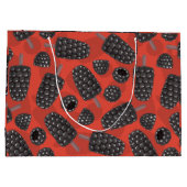 BlackBerry- und BlackBerry-Eissmuster Große Geschenktüte (Rückseite)