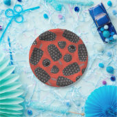 BlackBerry- und BlackBerry-Eissmuster Pappteller (Party)