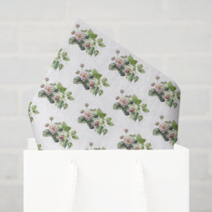 BlackBerry und Blüten in Weiß Seidenpapier