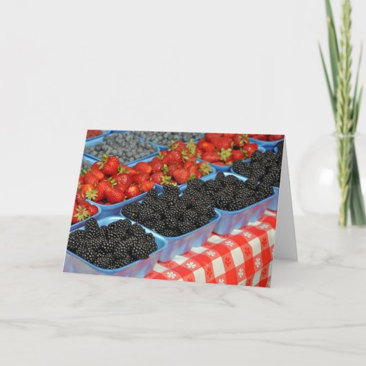 BlackBerry und Erdbeeren Karte (Vorderseite)