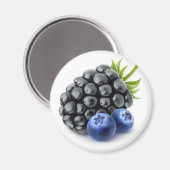BlackBerry und Heidelbeeren Magnet (Vorderseite/Rückseite)