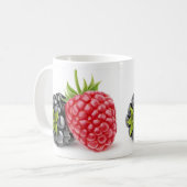 BlackBerry und Himbeere Kaffeetasse (Vorderseite Links)