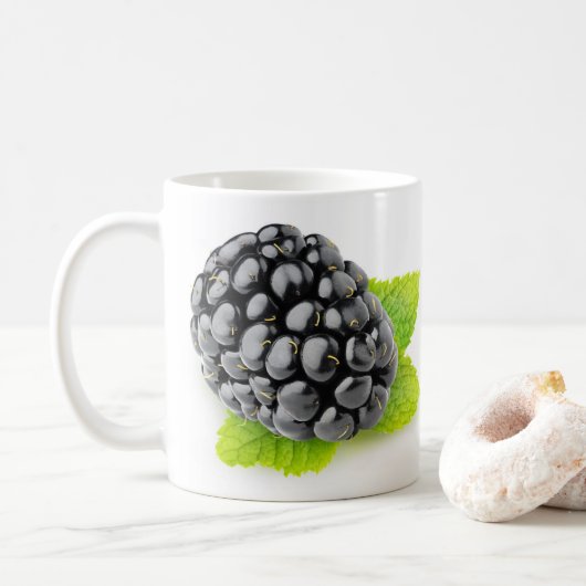 BlackBerry und Minze Kaffeetasse (Mit Donut)