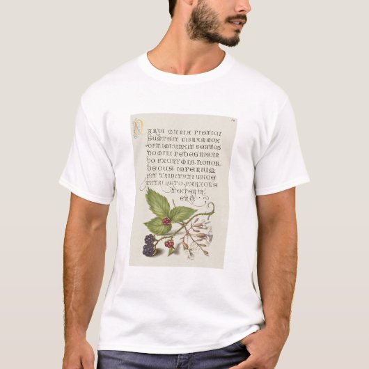BlackBerry und Nottingham Catchfly Calligraphie T-Shirt (Vorderseite)