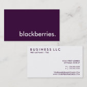 BlackBerry. Visitenkarte (Vorne/Hinten)