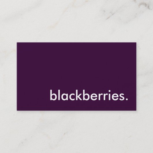 BlackBerry. Visitenkarte (Vorderseite)