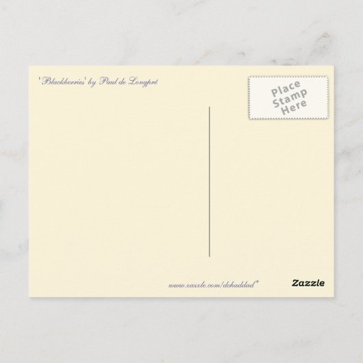 "BlackBerry" von Paul de Longpré Postkarte (Rückseite)