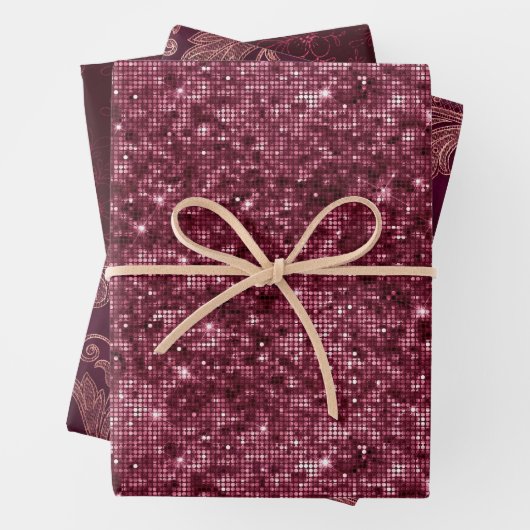 Blackberry Wein Muster Geschenkpapier Set (Beispiel)