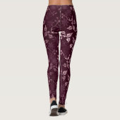Blackberry Wein Muster Leggings (Rückseite)