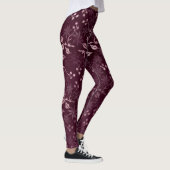 Blackberry Wein Muster Leggings (Rechts)